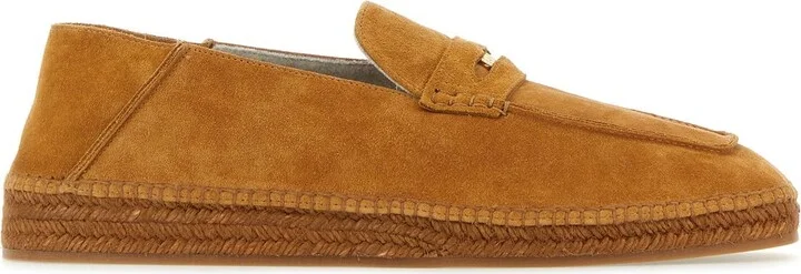 Camel suede espadrilles