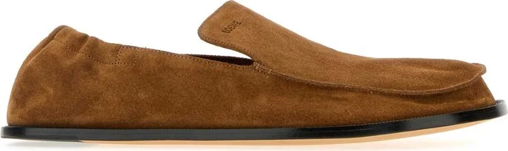 Camel Suede Flex Loafers