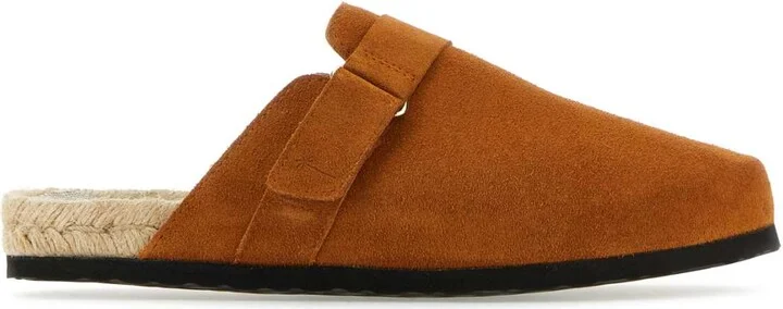Camel Suede Hamptons Slippers