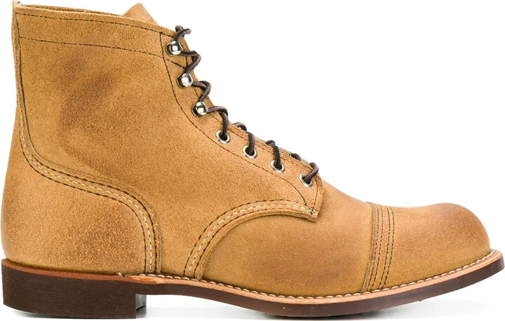 Camel suede Iron Ranger ankle boots