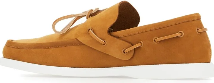Camel Suede Lace-up Shoes - Image 3