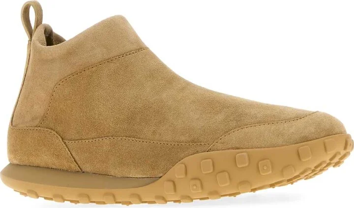 Camel Suede Moon Slip Ons - Image 2
