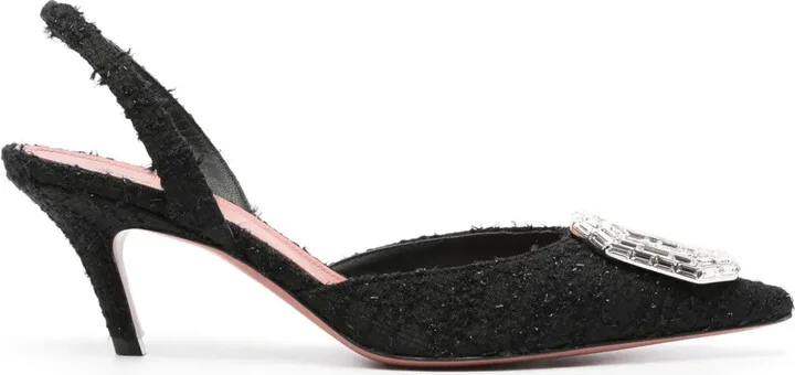 Camelia 105mm crystal-buckle pumps