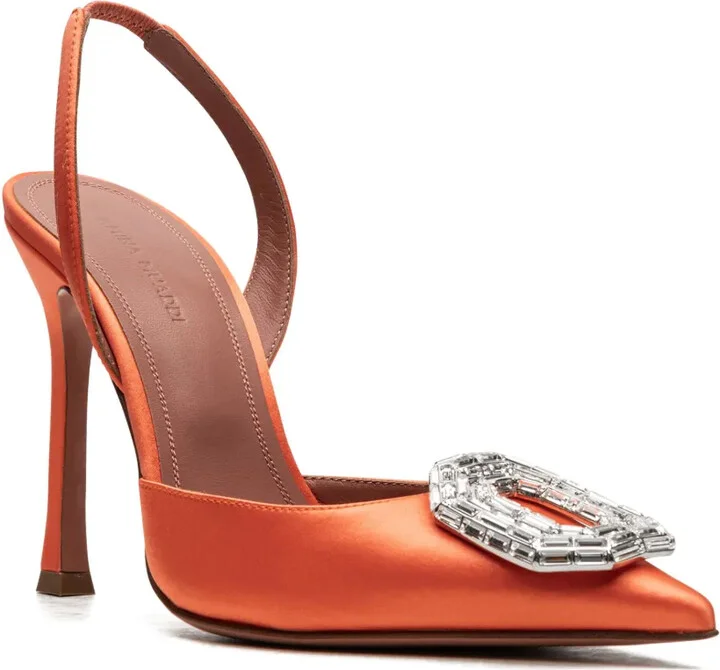 Camelia 105mm satin slingback pumps - Image 2