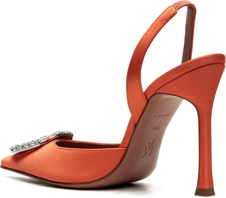 Camelia 105mm satin slingback pumps - Image 3