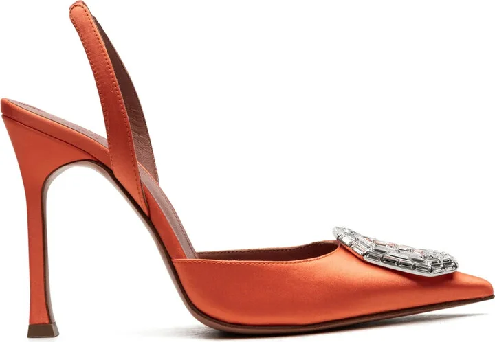Camelia 105mm satin slingback pumps