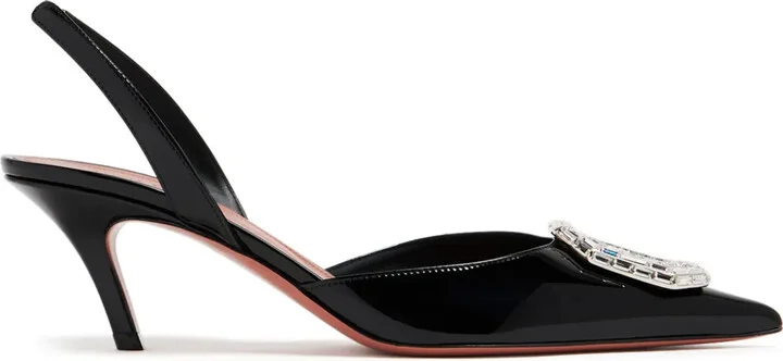 Camelia 60mm crystal-buckle pumps