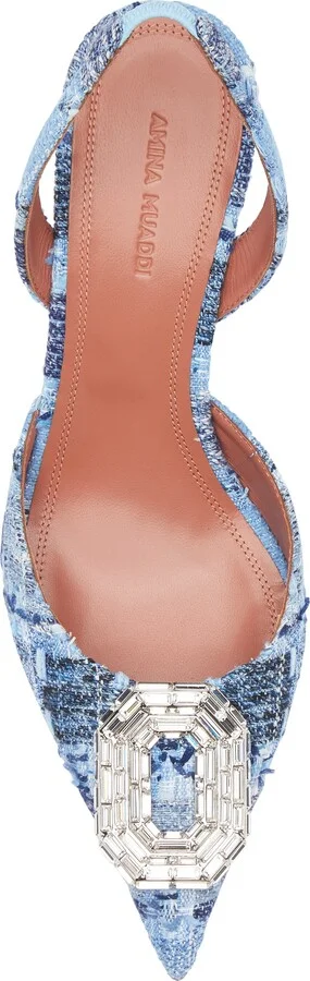 Camelia Crystal Buckle Pointed Toe Slingback Pump - Image 5