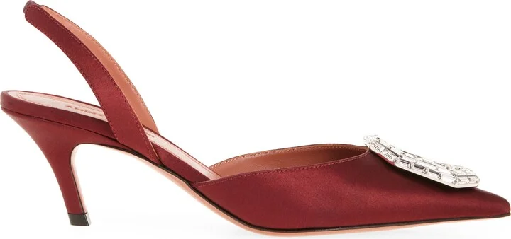 Camelia Crystal Buckle Slingback Pump - Image 3