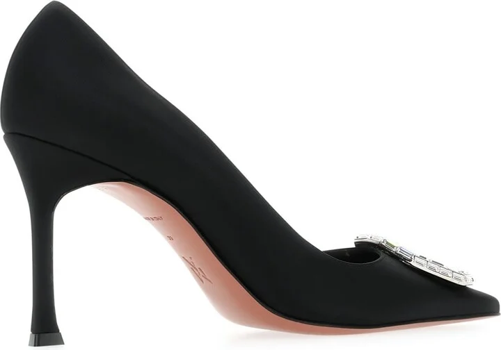 Camelia Pump 90 Satin Black White - Image 3
