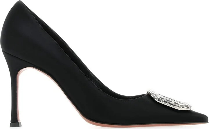 Camelia Pump 90 Satin Black White