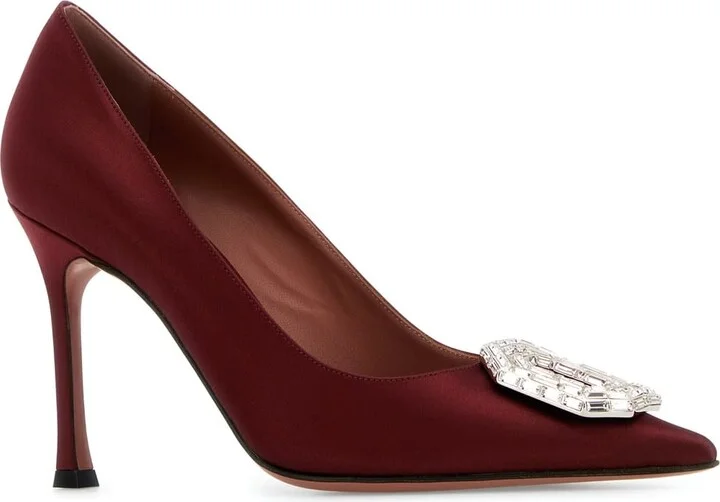 Camelia Pump 90 Satin Wine White B - Image 2