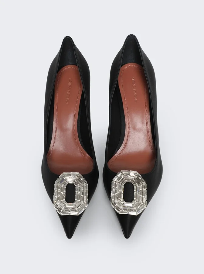 Camelia Satin Pumps Black