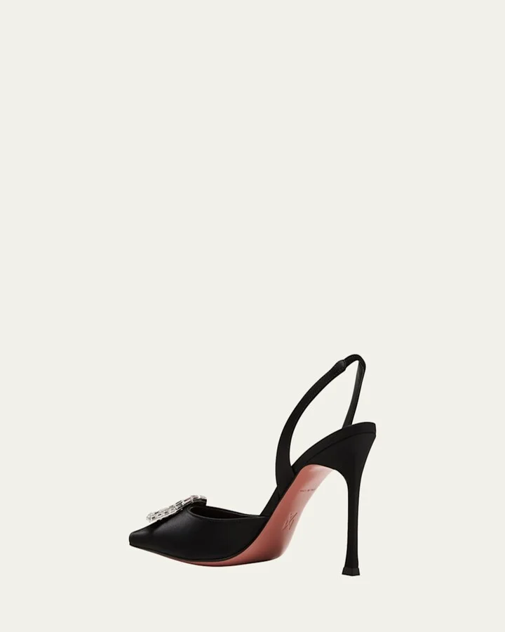 Camelia Silk Crystal Halter Pumps - Image 8