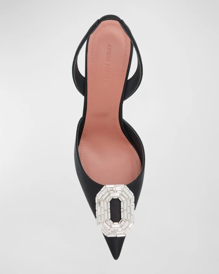 Camelia Silk Crystal Halter Pumps - Image 3