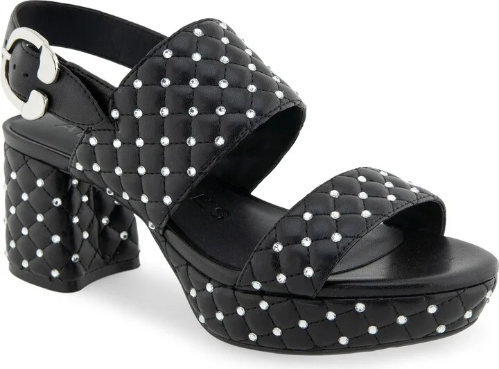 Camera Crystals Slingback Platform Sandal