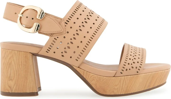 Camera Perforated Slingback Platform Sandal - Image 3