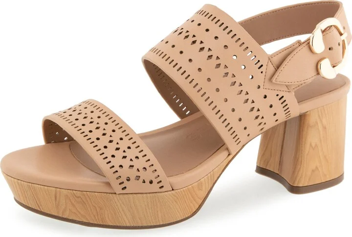 Camera Perforated Slingback Platform Sandal - Image 7