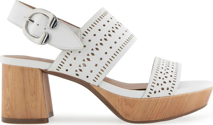 Camera Perforated Slingback Platform Sandal - Image 10