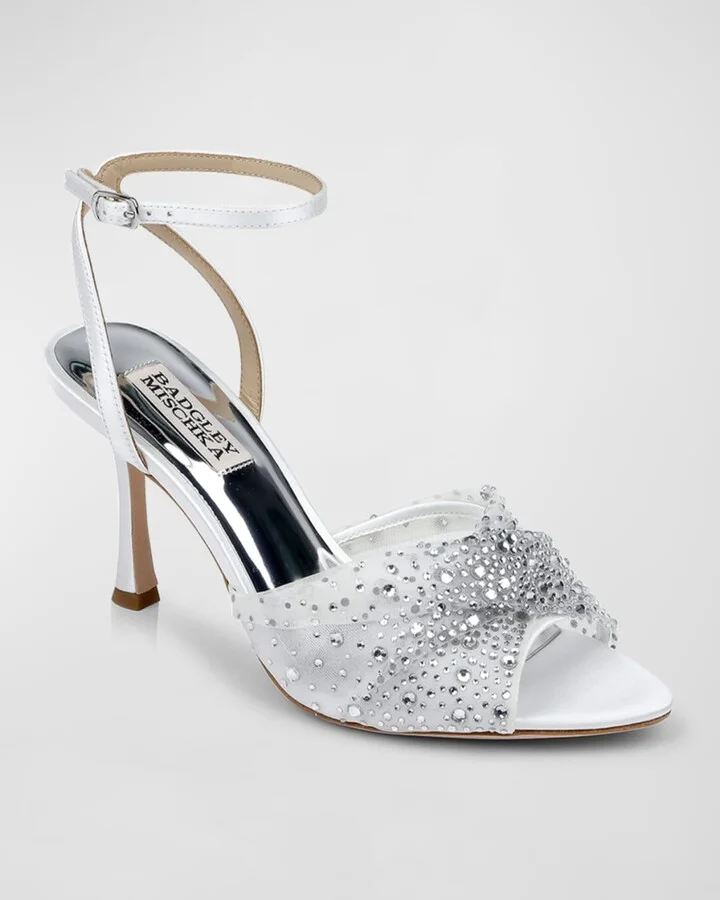 Cameryn Embellished Mesh Ankle-Strap Sandals - Image 9