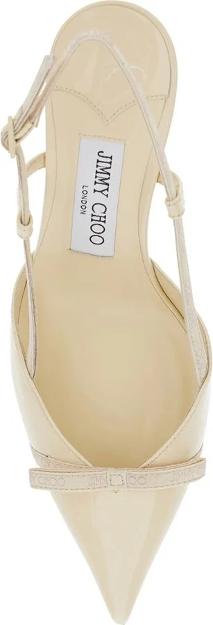 'Camila' Pink Slingback Pumps With Medium Heel In Leather Woman - Image 4