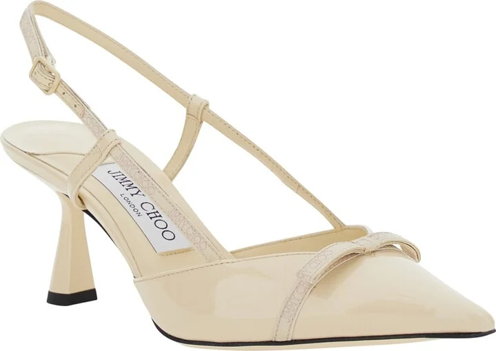 'camila' Pink Slingback Pumps With Medium Heel In Leather Woman - Image 2