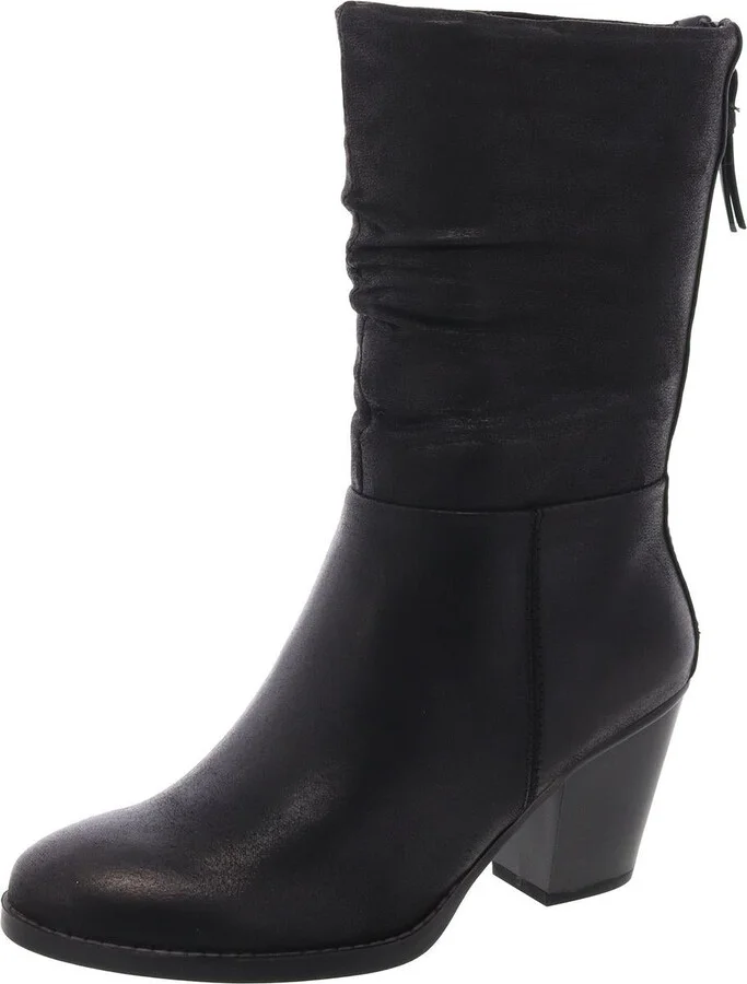 Camila Womens Slouchy Faux Suede Mid-Calf Boots