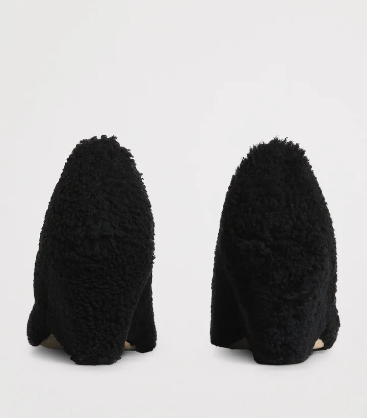 Camilla And Marc Shearling Rhys Pumps 80 - Image 4