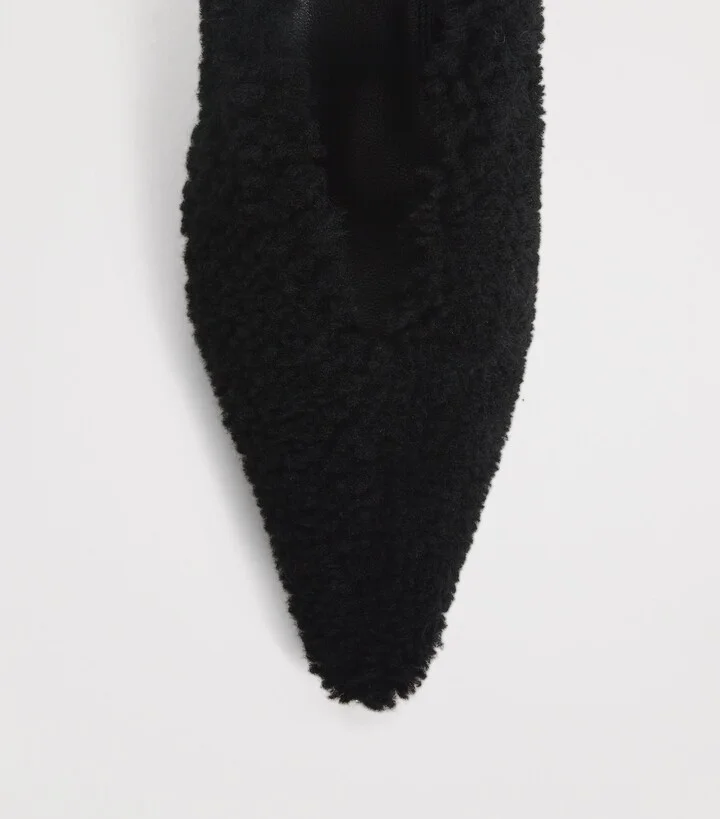 Camilla And Marc Shearling Rhys Pumps 80 - Image 5