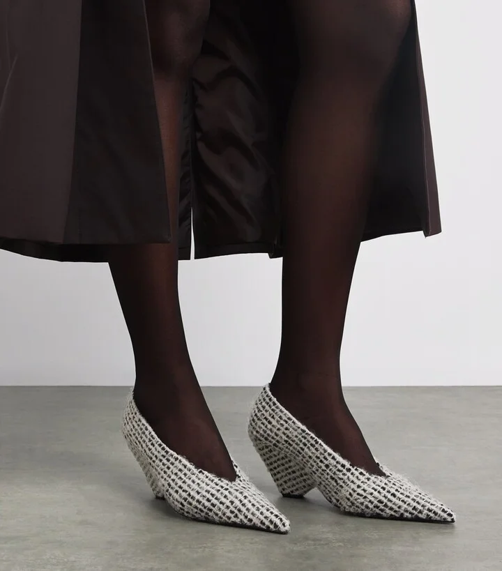 Camilla And Marc Wool Bouclé Rhys Pumps 80 - Image 2