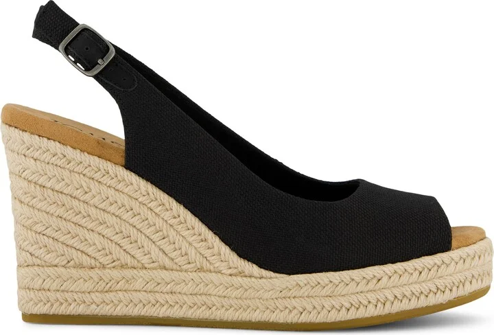 Camilla Slingback Espadrille Peep Toe Platform Wedge Sandal - Image 3