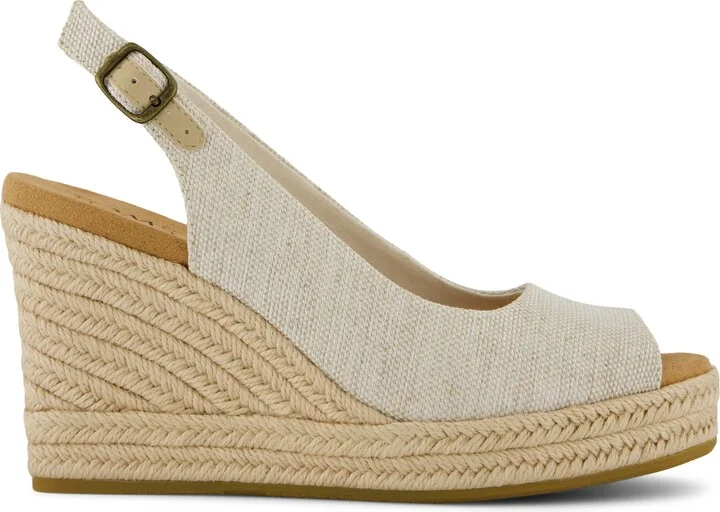 Camilla Slingback Espadrille Peep Toe Platform Wedge Sandal - Image 9