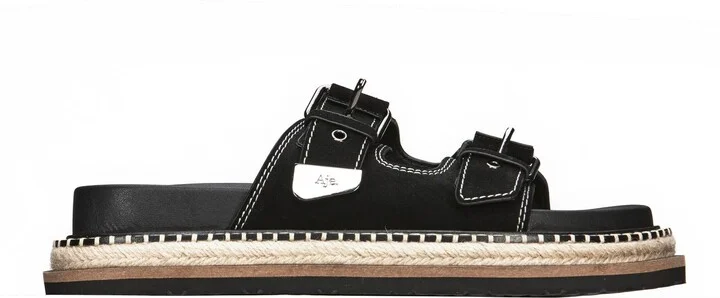Camilla Stacked Sole Slide In Colour Black Size 35