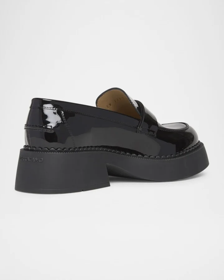 Caminia Patent Gancini Chunky Loafers - Image 5