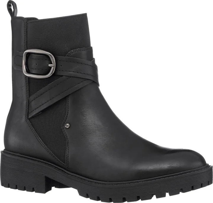 Cammen Womens Buckle Pull On Ankle Boots