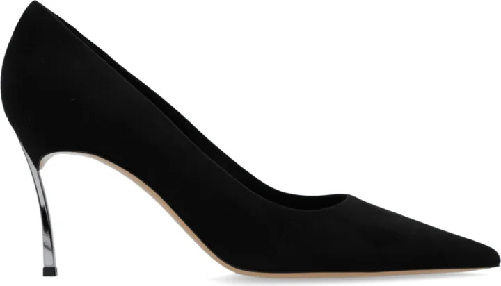 Camoscio' Heels, , - Black