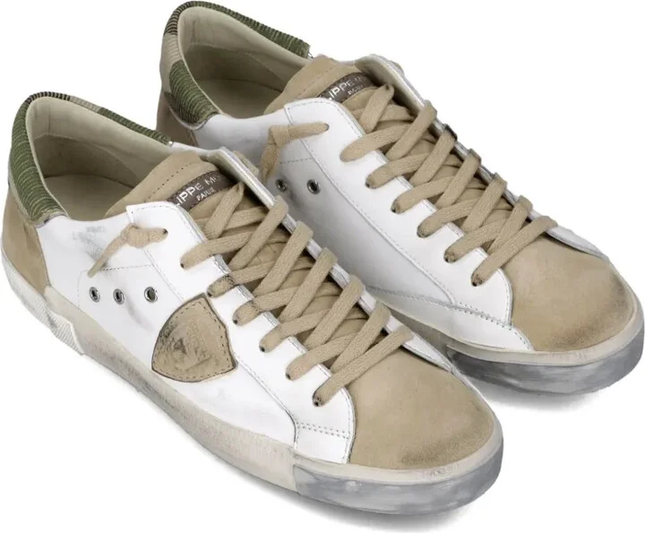 Camouflage-Panel Leather Sneakers - Image 2