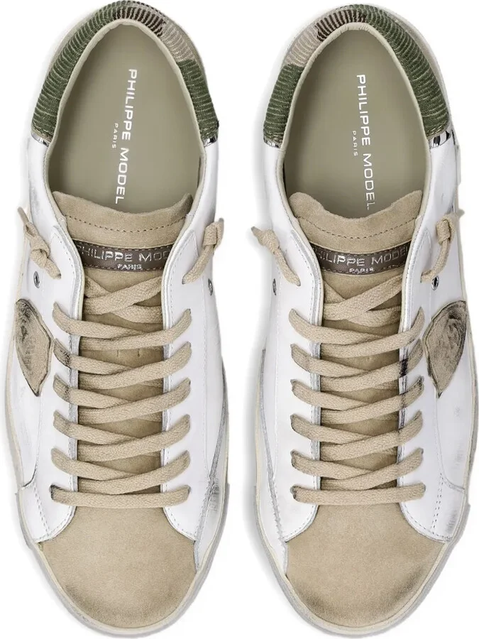 Camouflage-Panel Leather Sneakers - Image 4
