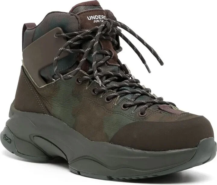 Camouflage-Print Lace-Up Boots - Image 2