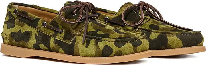 Camouflage Suede Boat Shoes - Image 2