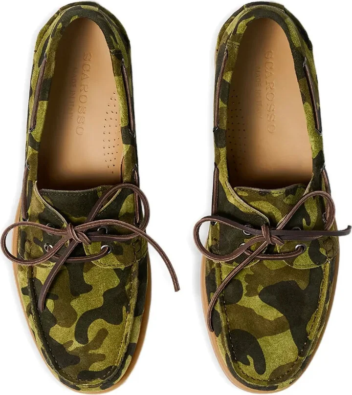 Camouflage Suede Boat Shoes - Image 4