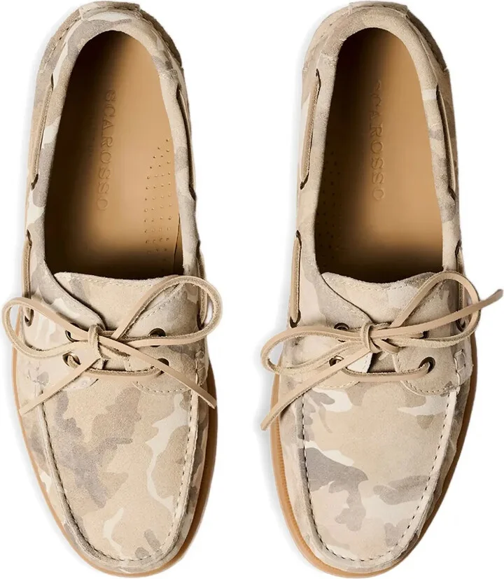 Camouflage Suede Boat Shoes - Image 4