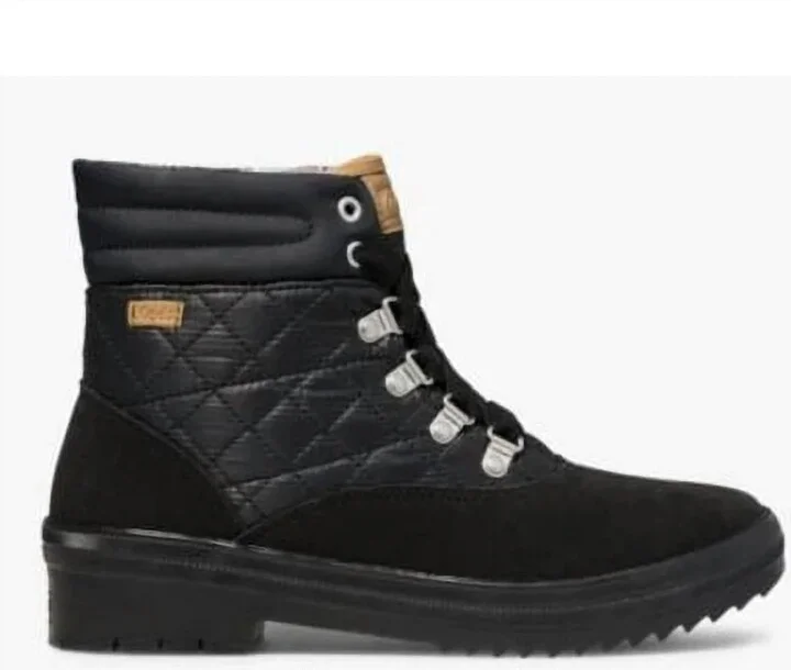 Camp Boot Water-Resistant Boot In Suede/ Nylon Black