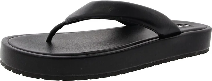 Campana Womens Padded Insole Faux Leather Thong Sandals