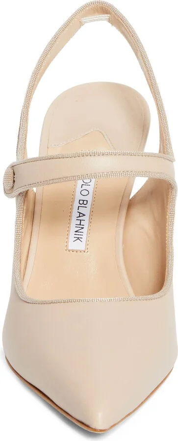 Camparisli Pointed Toe Mary Jane Slingback Pump - Image 4