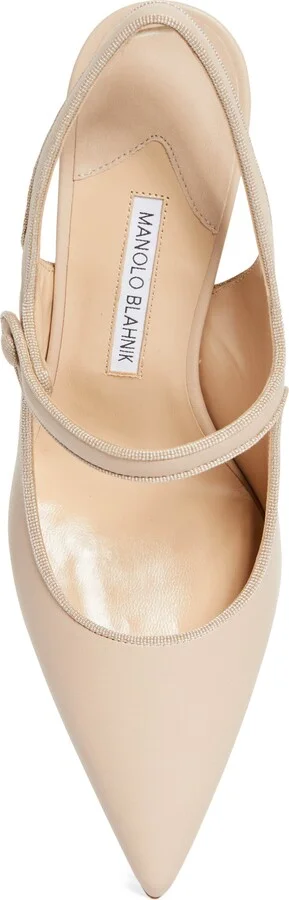Camparisli Pointed Toe Mary Jane Slingback Pump - Image 5