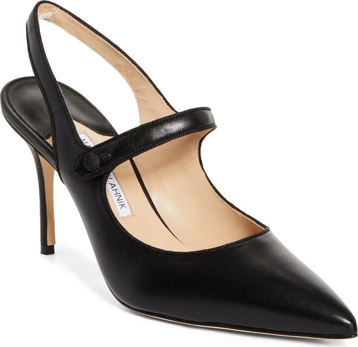 Camparisli Pointed Toe Mary Jane Slingback Pump