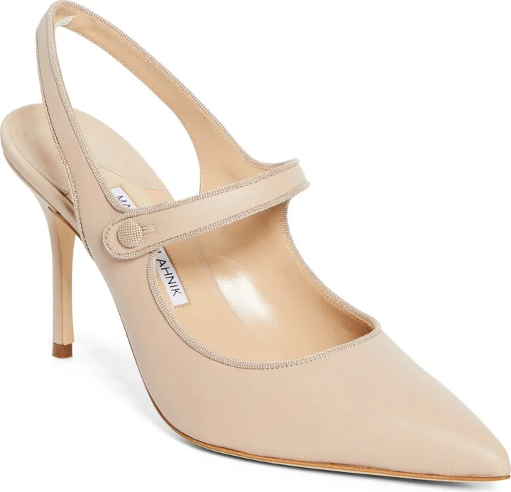 Camparisli Pointed Toe Mary Jane Slingback Pump