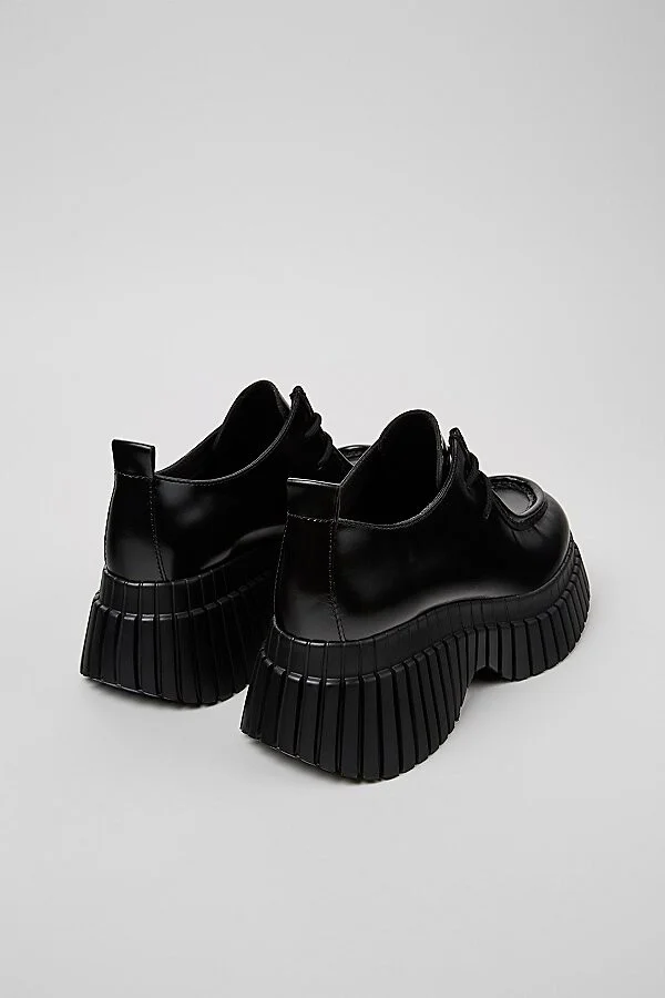 Camper BCN Platform Oxford Shoe in Black - Image 3