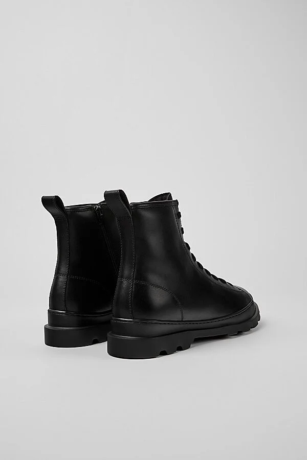 Camper Brutus Lace-Up Chunky Ankle Boots in Black - Image 3
